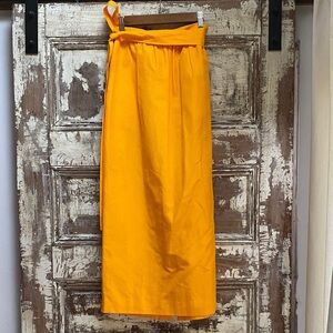 J. Crew Pencil Skirt W/Tie, Ankle Length, Size 0